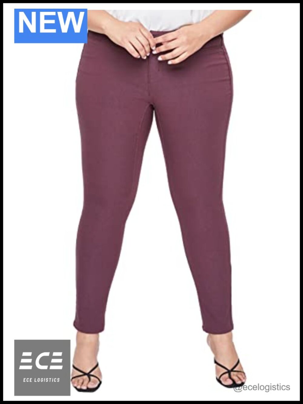 Hyperstretch Mid-Rise Skinny Jeans Faux Pocket Stretch Denim